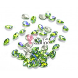 Cristale pentru unghii Marquise, 4 bucati Cod MQ022 Green cu Reflexii